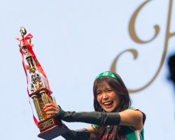 応援してくれたファンにグランプリ獲得を報告する水瀬琴音さん